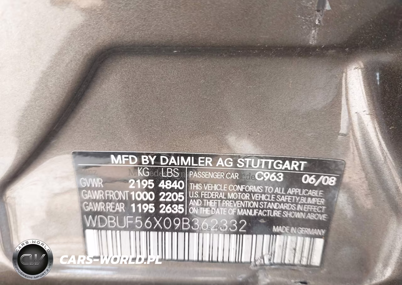 2009 Mercedes-Benz E 350 VIN:WDBUF56X09B362332 - 9
