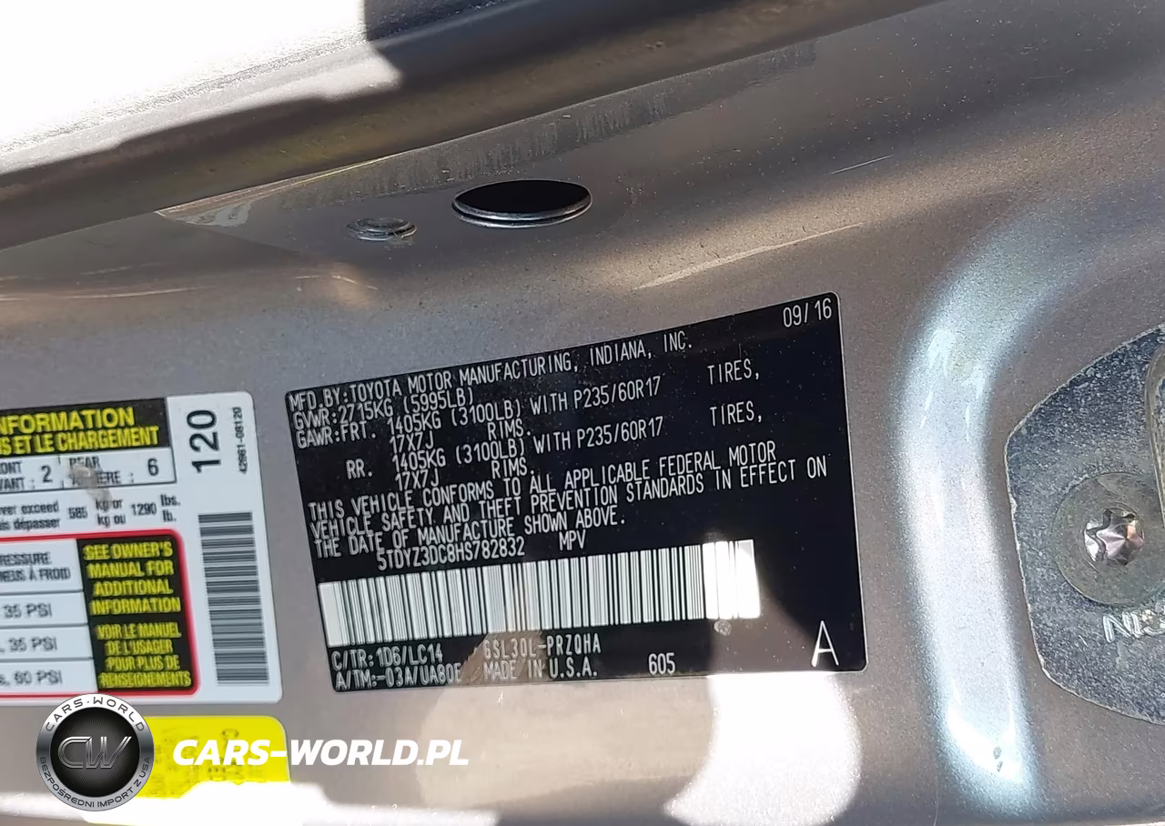 2017 Toyota Sienna Xle 8 Passenger VIN:5TDYZ3DC8HS782832 - 9