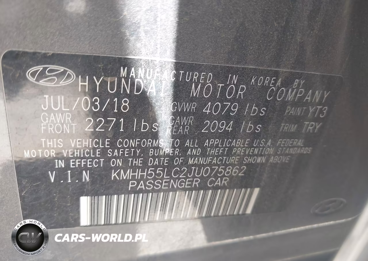 2018 Hyundai Elantra Gt Sport VIN:KMHH55LC2JU075862 - 9