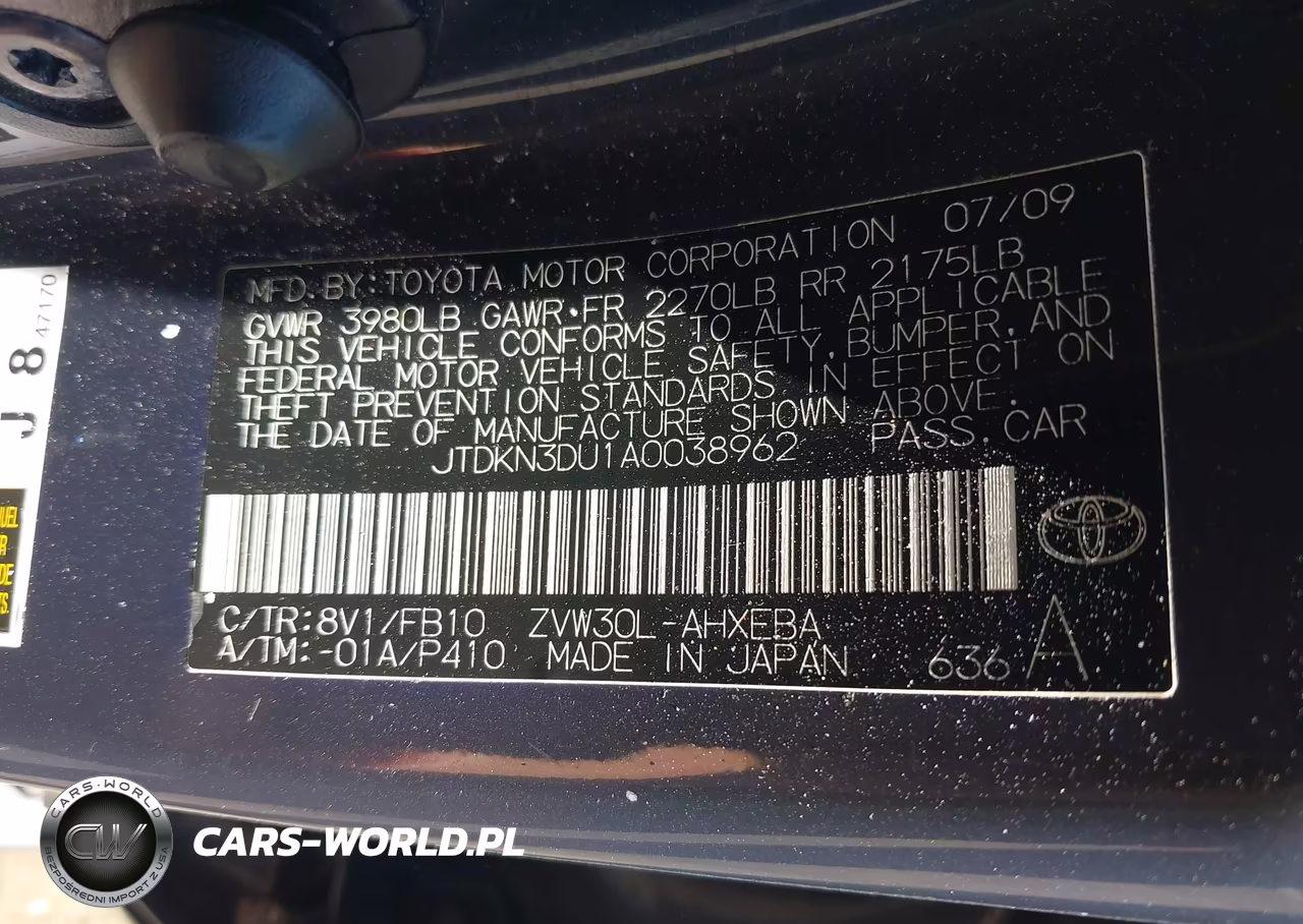 2010 Toyota Prius Iii VIN:JTDKN3DU1A0038962 - 9