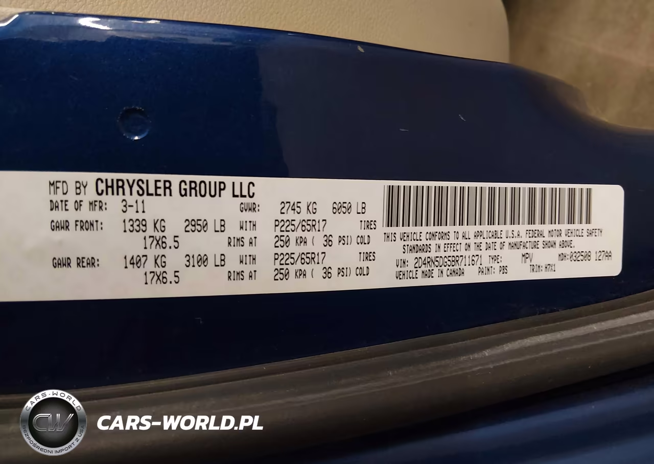 2011 Dodge Grand Caravan Crew VIN:2D4RN5DG5BR711671 - 9
