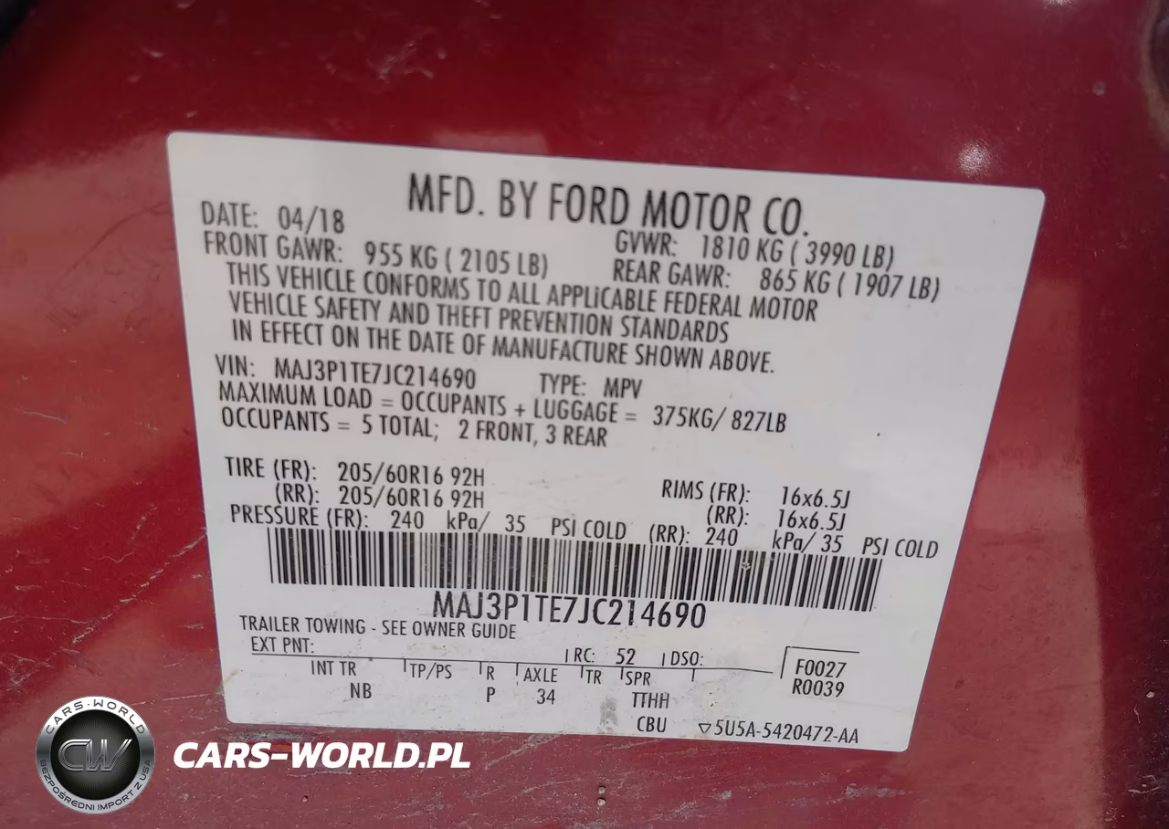 2018 Ford Ecosport Se VIN:MAJ3P1TE7JC214690 - 9