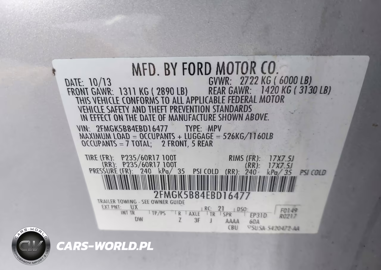 2014 Ford Flex Se VIN:2FMGK5B84EBD16477 - 9