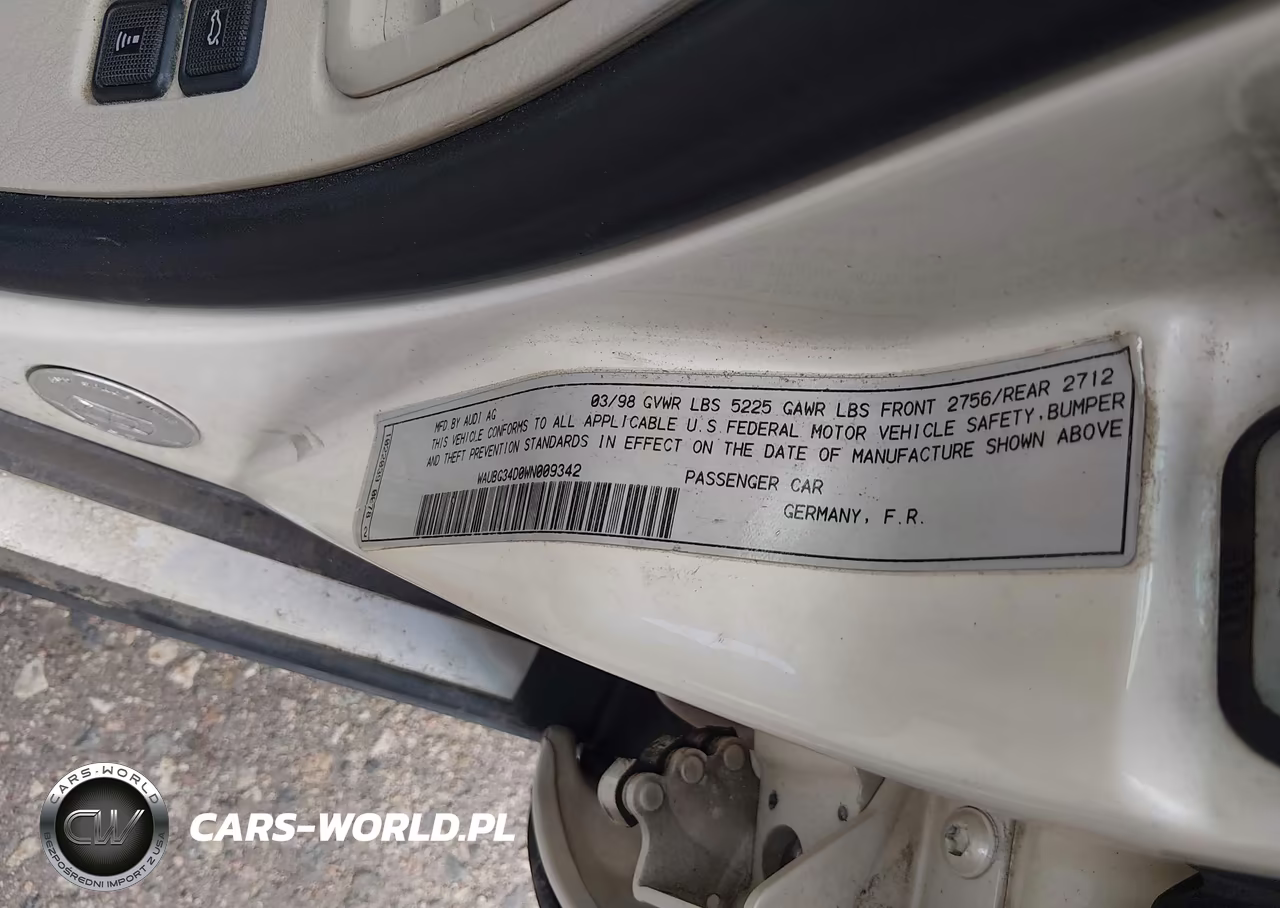 1998 Audi A8 4.2 VIN:WAUBG34D0WN009342 - 9