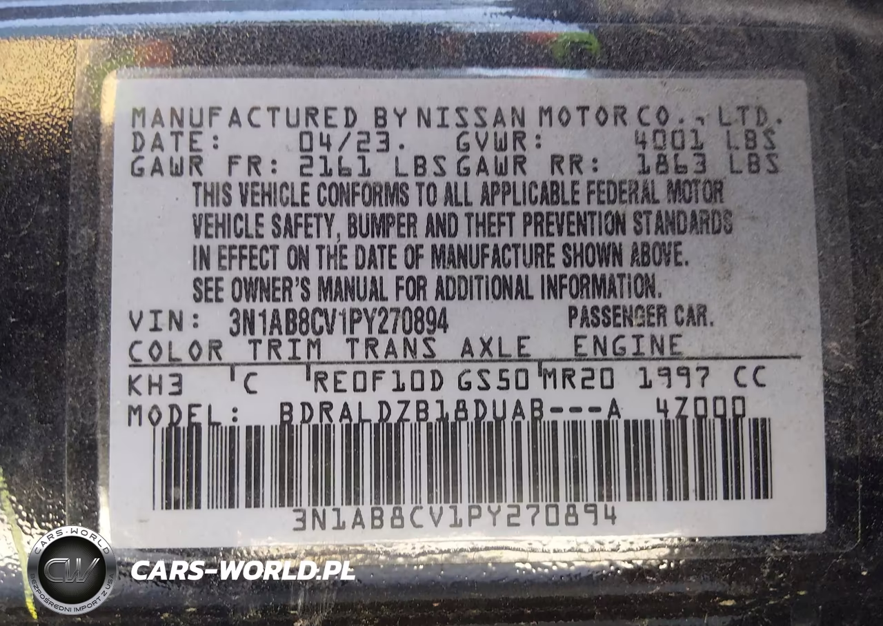 2023 Nissan Sentra Sv Xtronic Cvt VIN:3N1AB8CV1PY270894 - 9