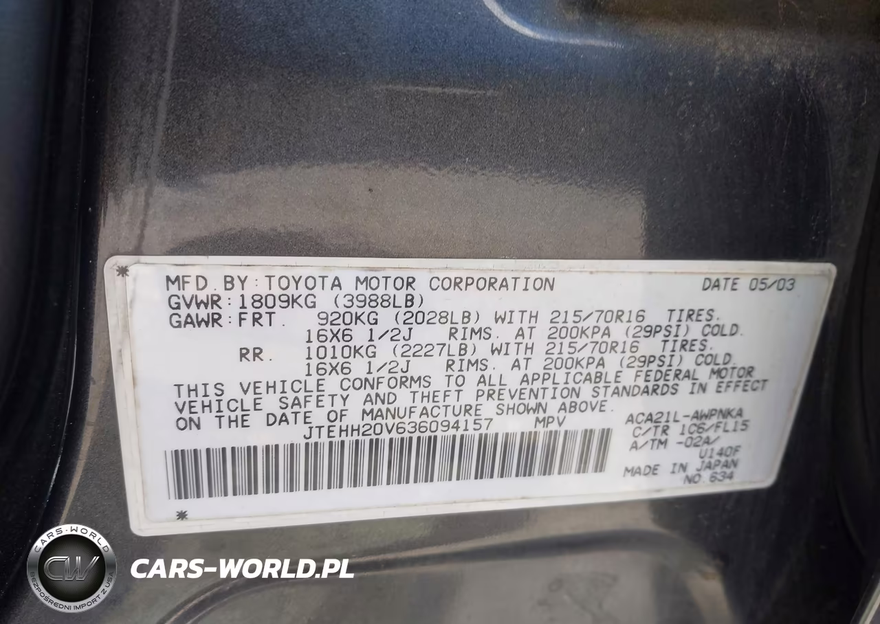 2003 Toyota Rav4 VIN:JTEHH20V636094157 - 9