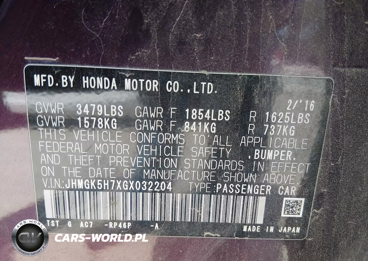 2016 Honda Fit Ex VIN:JHMGK5H7XGX032204 - 9
