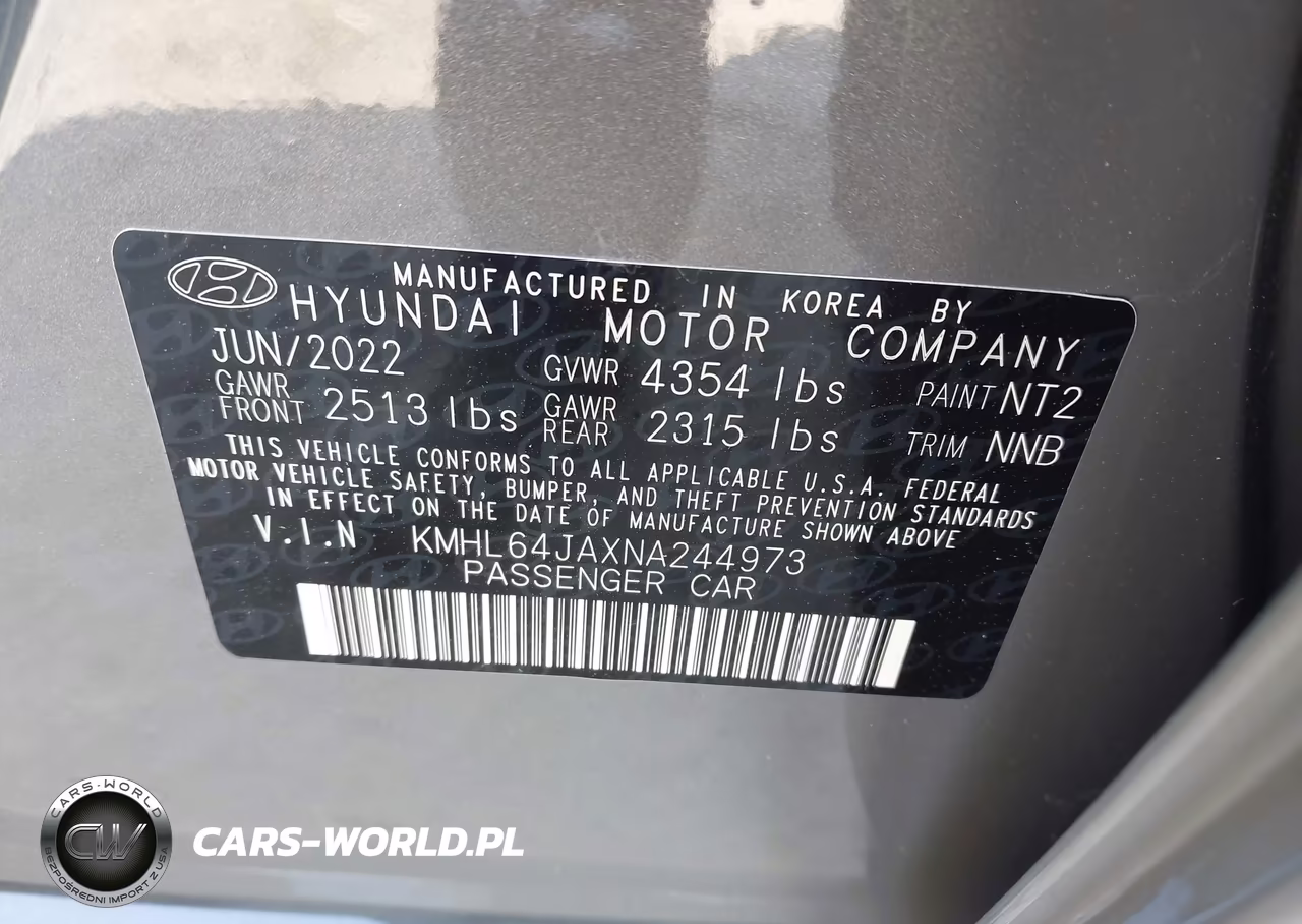 2022 Hyundai Sonata Sel VIN:KMHL64JAXNA244973 - 9