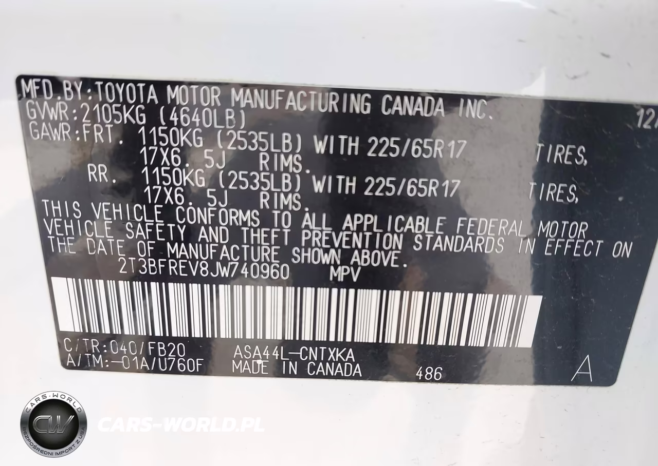 2018 Toyota Rav4 Le VIN:2T3BFREV8JW740960 - 9