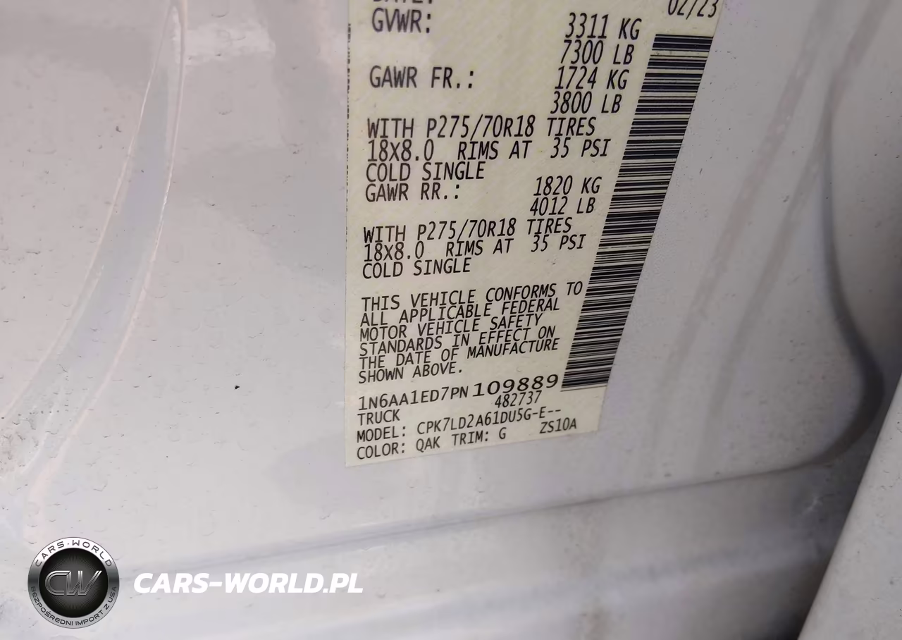 2023 Nissan Titan Pro-4X 4X4 VIN:1N6AA1ED7PN109889 - 9