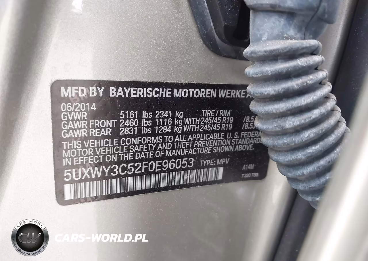 2015 BMW X3 xDrive28D VIN:5UXWY3C52F0E96053 - 9