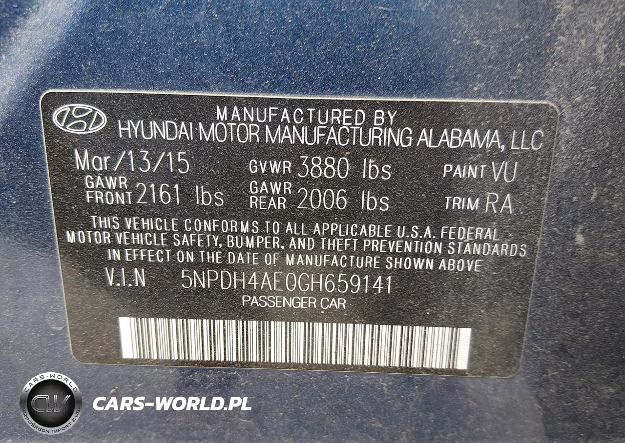 2016 Hyundai Elantra Se VIN:5NPDH4AE0GH659141 - 9