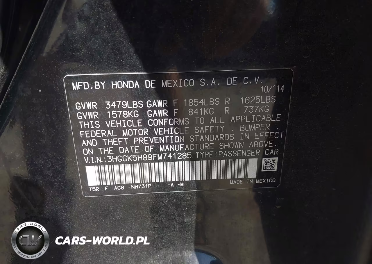 2015 Honda Fit Ex-Ex-L VIN:3HGGK5H89FM741285 - 9
