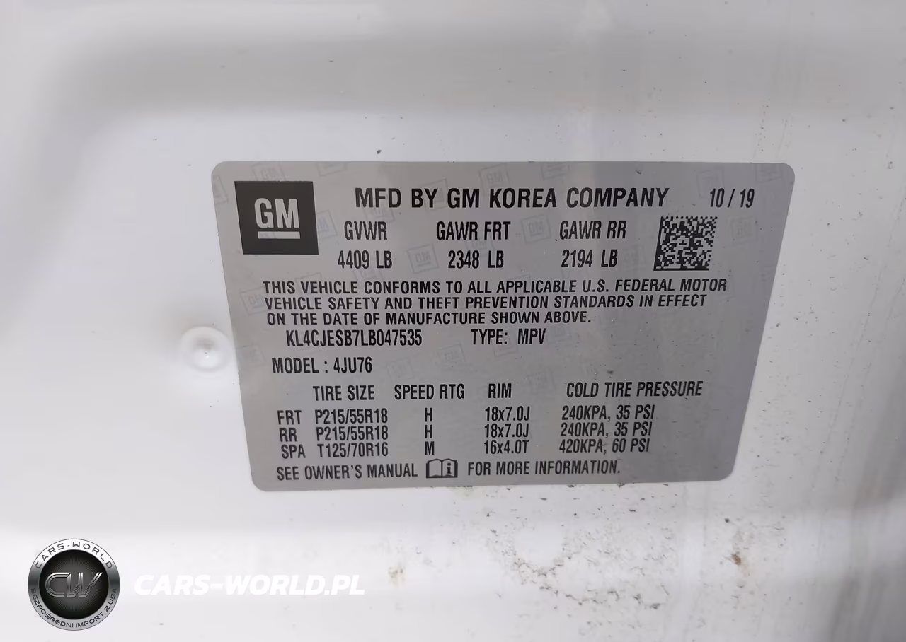 2020 Buick Encore Awd Preferred VIN:KL4CJESB7LB047535 - 9