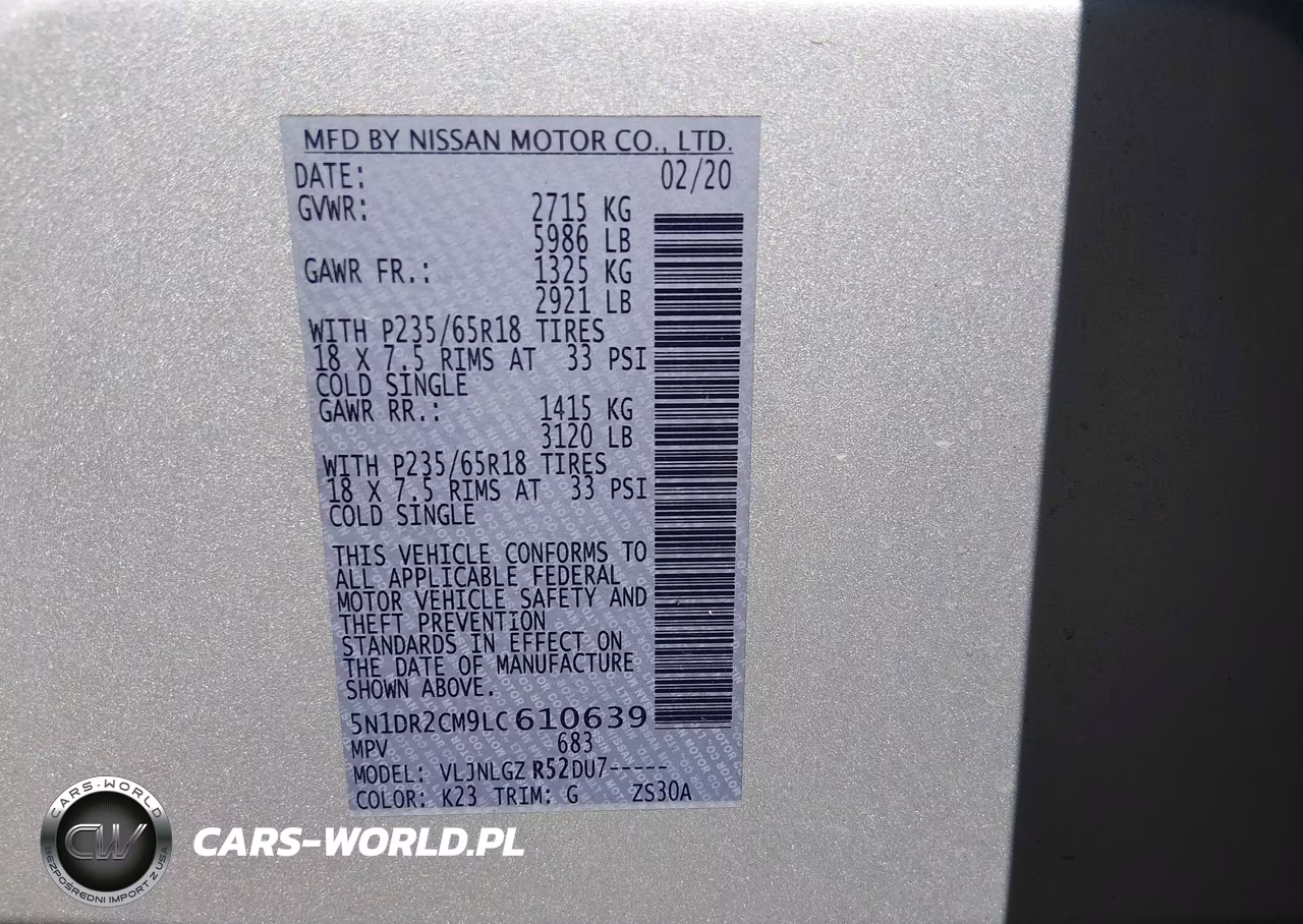 2020 Nissan Pathfinder Sl 4Wd VIN:5N1DR2CM9LC610639 - 9