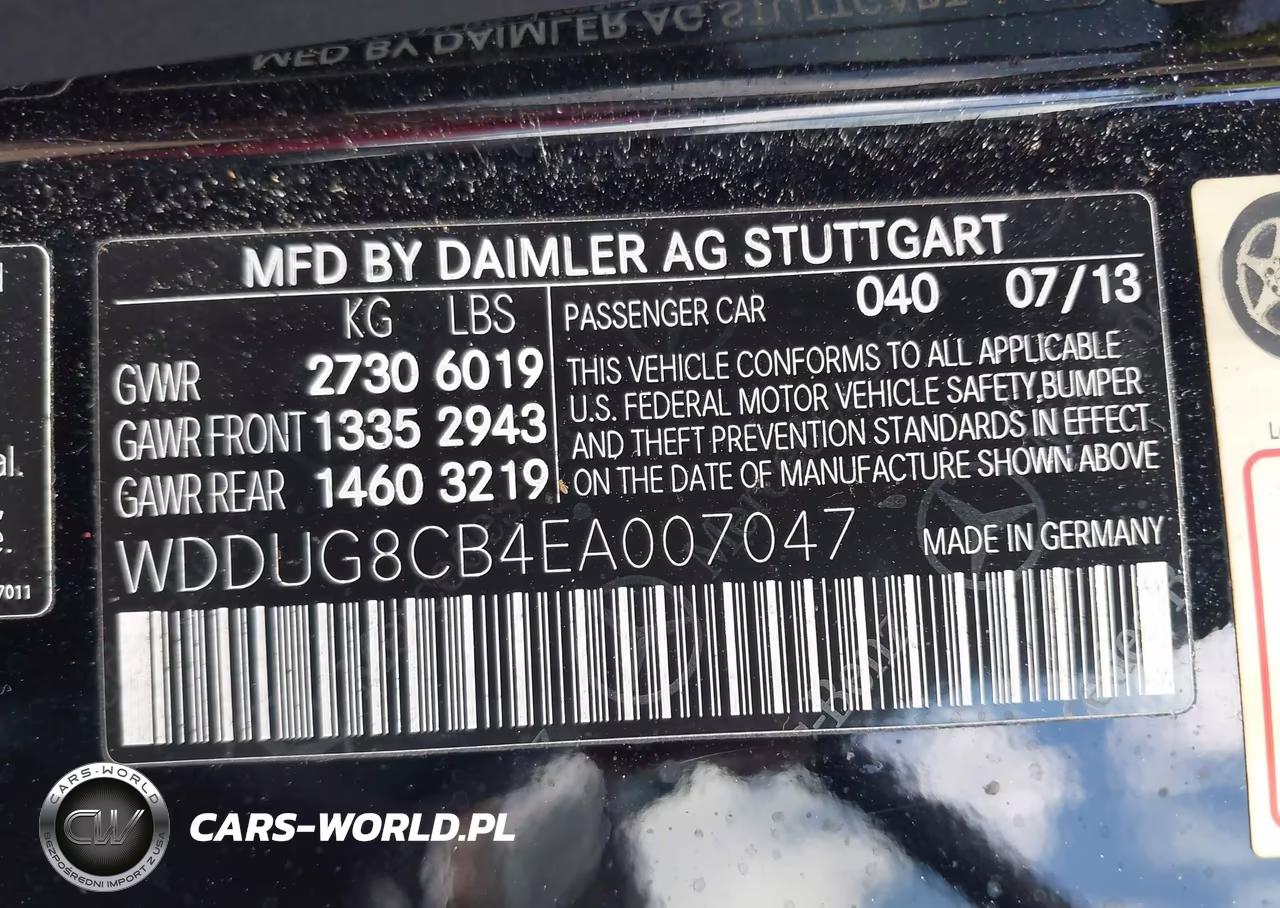 2014 Mercedes-Benz S 550 VIN:WDDUG8CB4EA007047 - 9