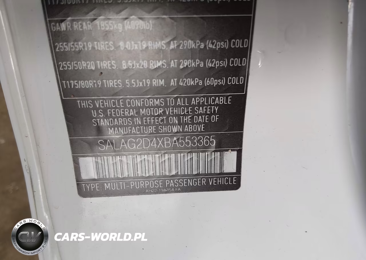 2011 Land Rover Lr4 VIN:SALAG2D4XBA553365 - 9