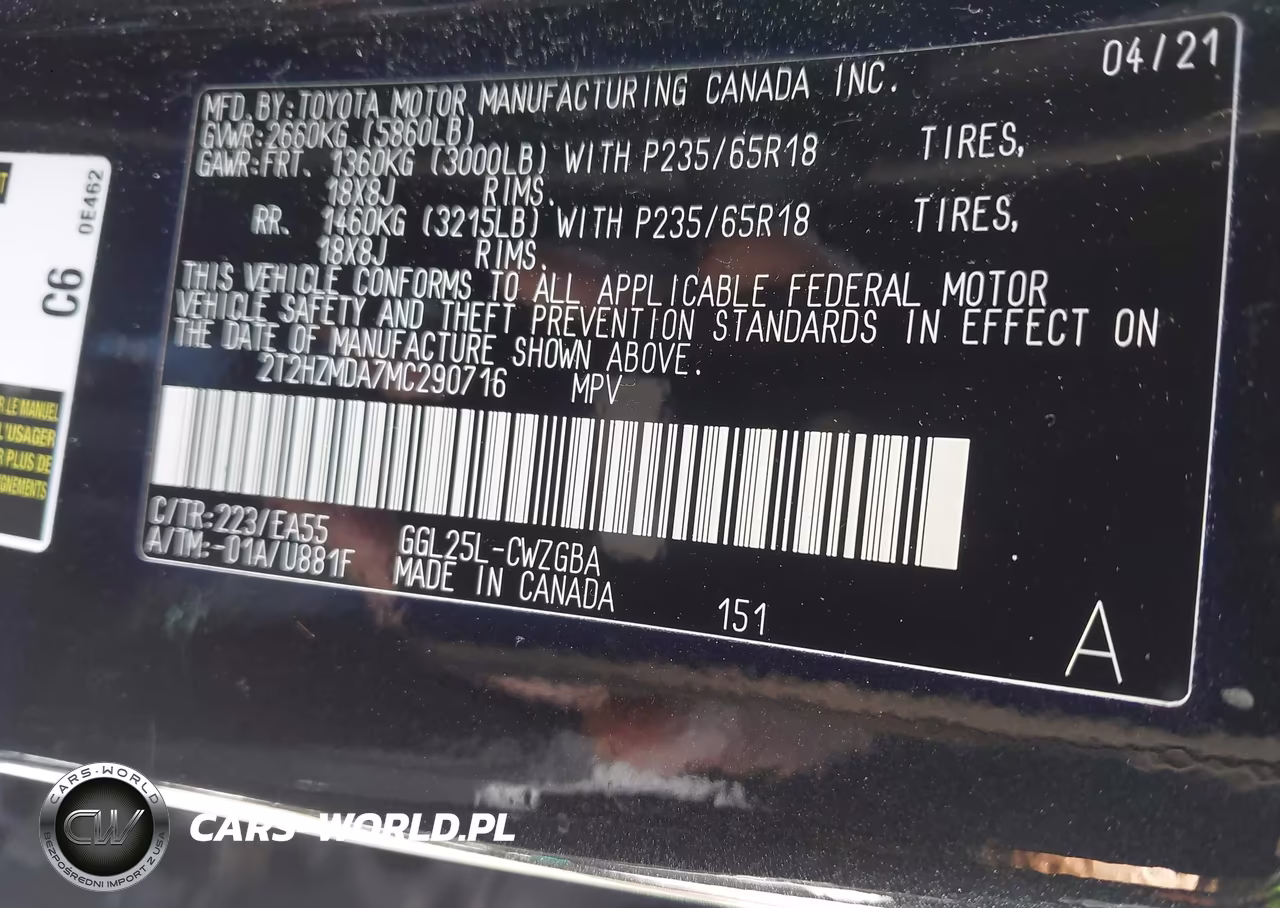 2021 Lexus Rx 350 VIN:2T2HZMDA7MC290716 - 9