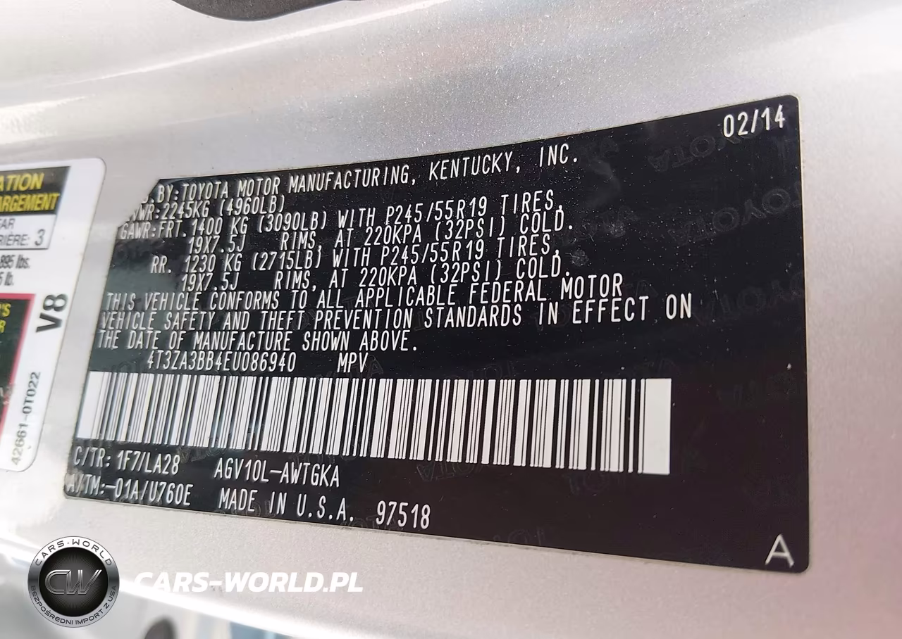 2014 Toyota Venza Xle VIN:4T3ZA3BB4EU086940 - 9