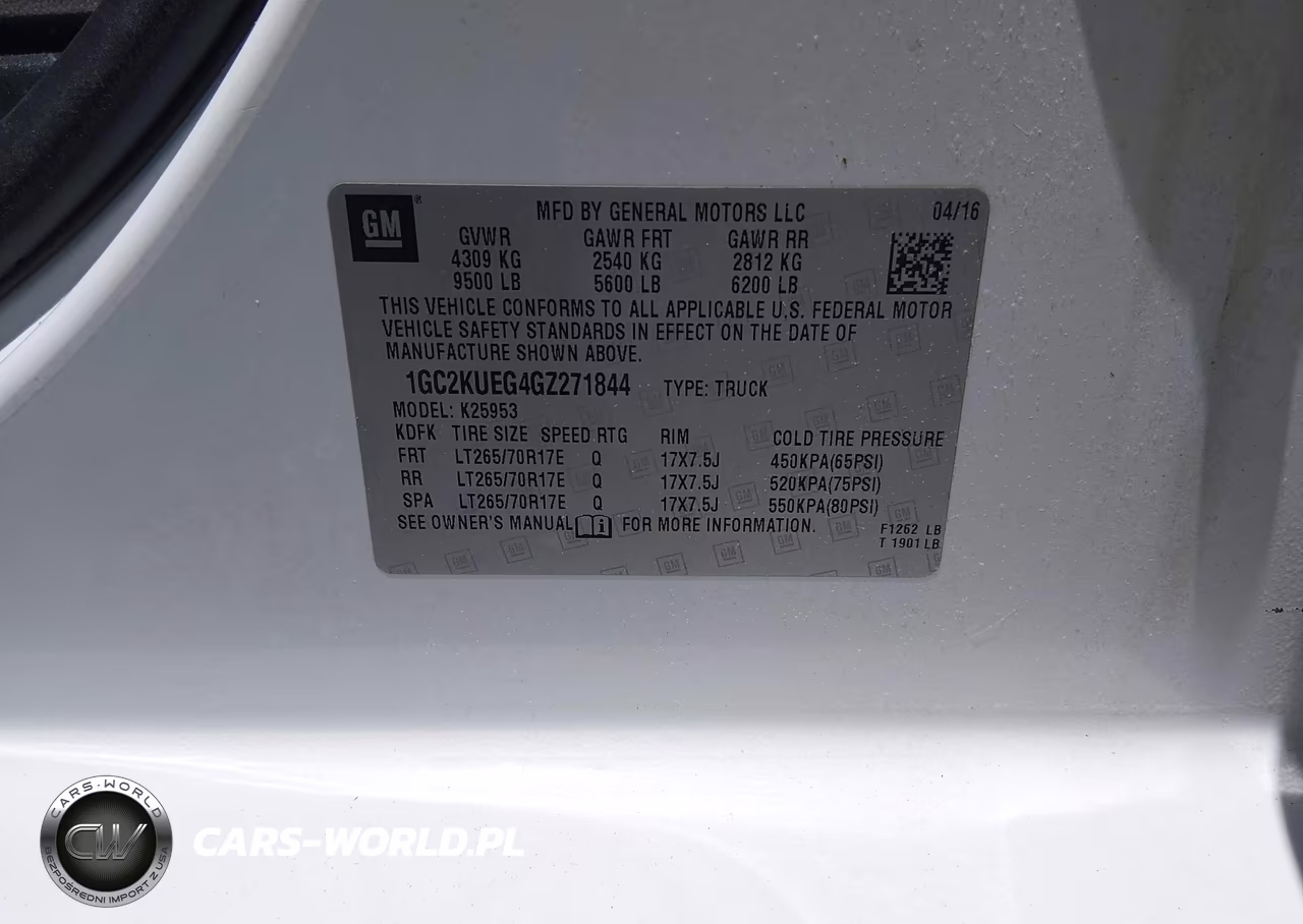 2016 Chevrolet Silverado 2500Hd Wt VIN:1GC2KUEG4GZ271844 - 9