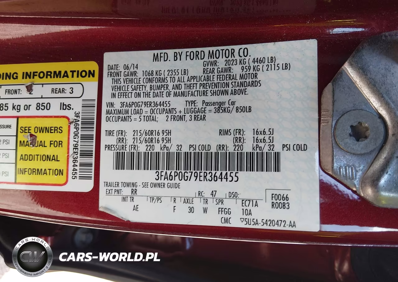 2014 Ford Fusion S VIN:3FA6P0G79ER364455 - 9