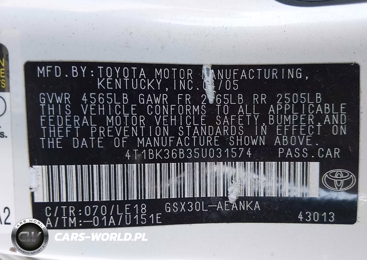2005 Toyota Avalon Touring VIN:4T1BK36B35U031574 - 9