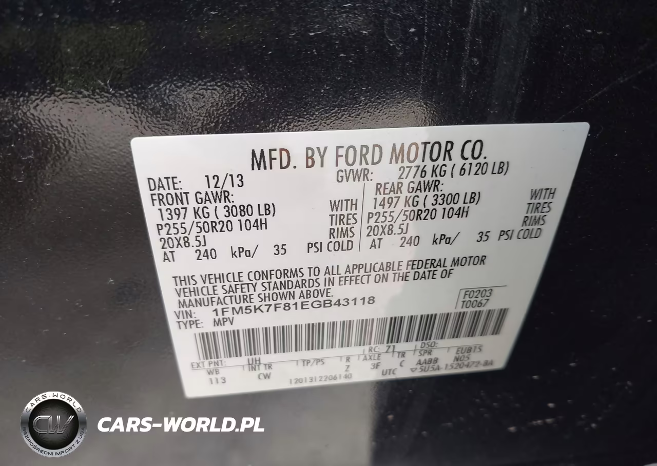 2014 Ford Explorer Limited VIN:1FM5K7F81EGB43118 - 9