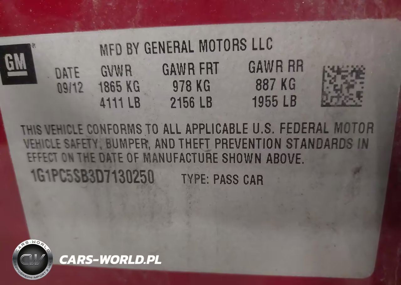 2013 Chevrolet Cruze 1Lt Auto VIN:1G1PC5SB3D7130250 - 9