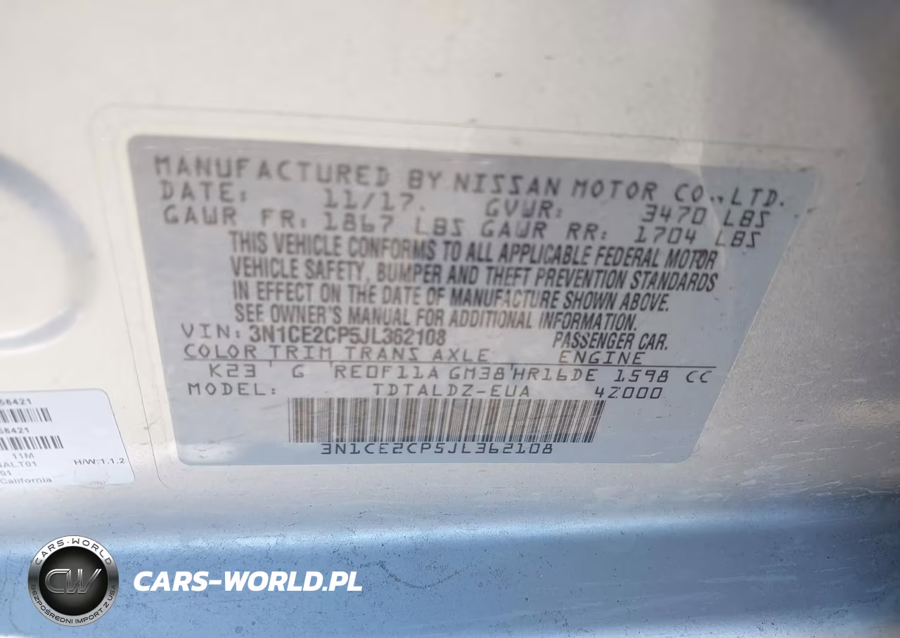 2018 Nissan Versa Note Sv VIN:3N1CE2CP5JL362108 - 9
