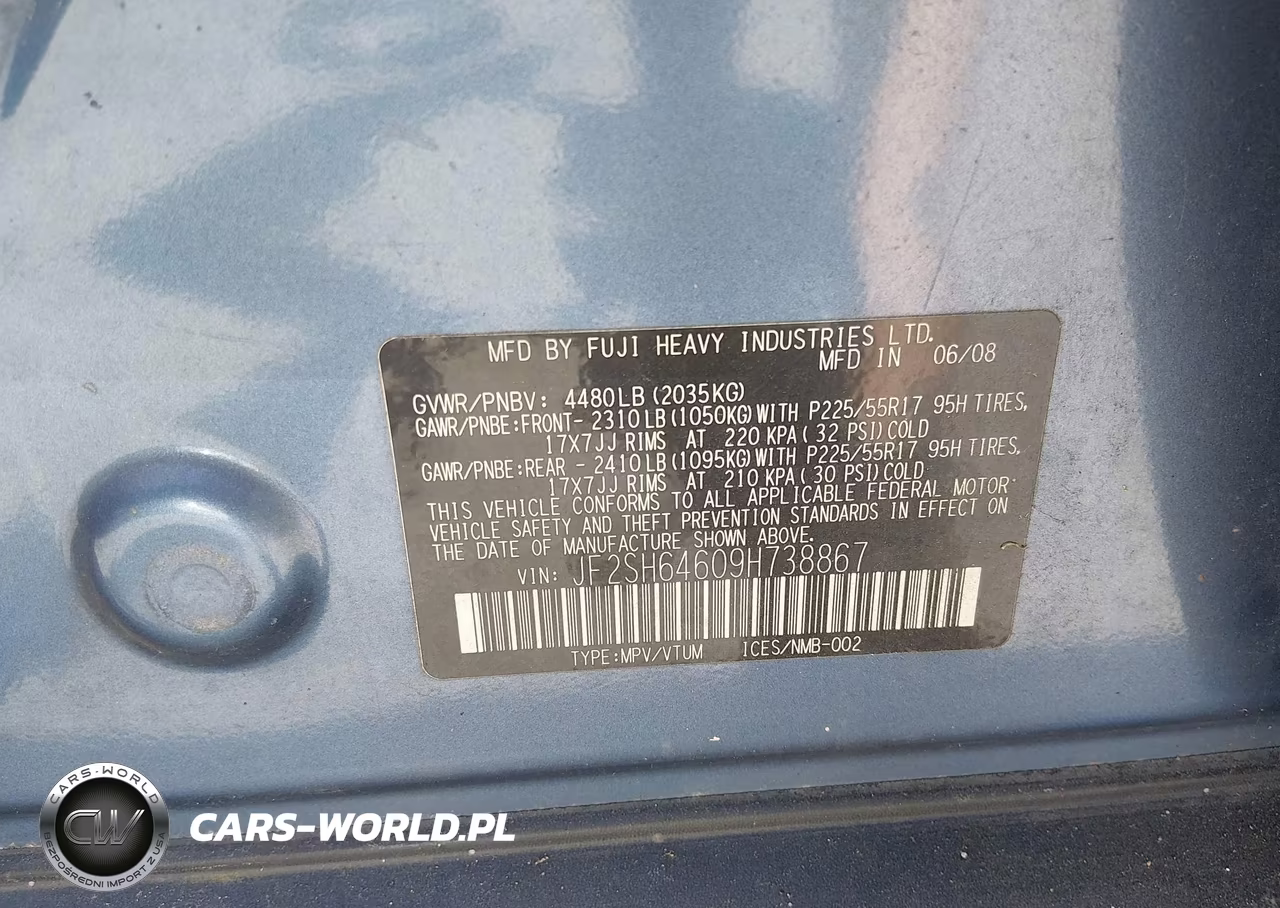 2009 Subaru Forester 2.5X Limited VIN:JF2SH64609H738867 - 9