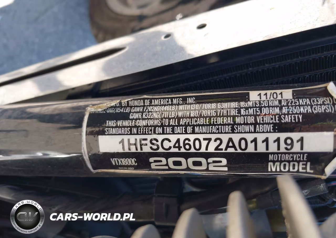 2002 Honda Vtx1800 C VIN:1HFSC46072A011191 - 10