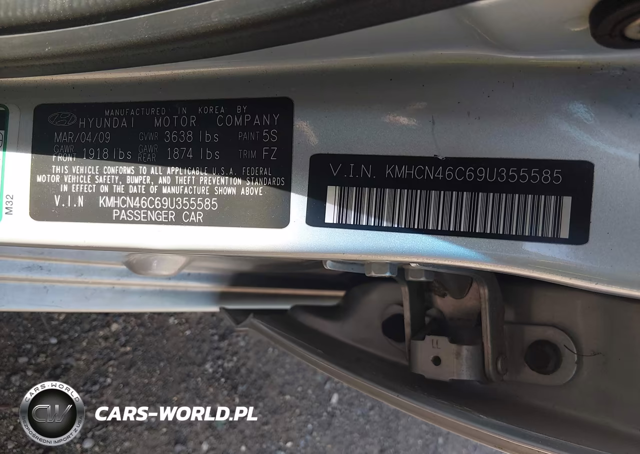 2009 Hyundai Accent Gls VIN:KMHCN46C69U355585 - 9