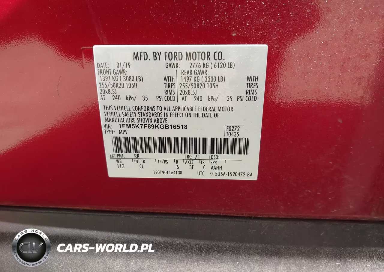 2019 Ford Explorer Limited VIN:1FM5K7F89KGB16518 - 9