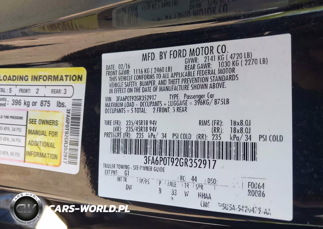 2016 Ford Fusion Se VIN:3FA6P0T92GR352917 - 9
