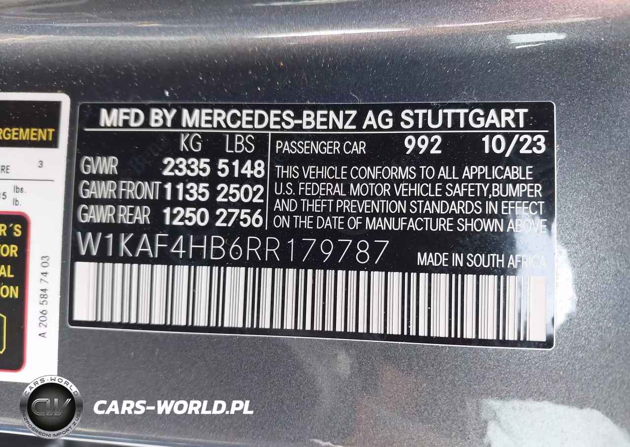 2024 Mercedes-Benz C 300 VIN:W1KAF4HB6RR179787 - 9