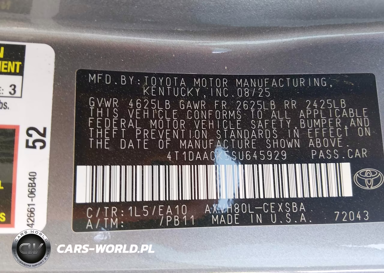 2025 Toyota Camry Se VIN:4T1DAACK5SU645929 - 9