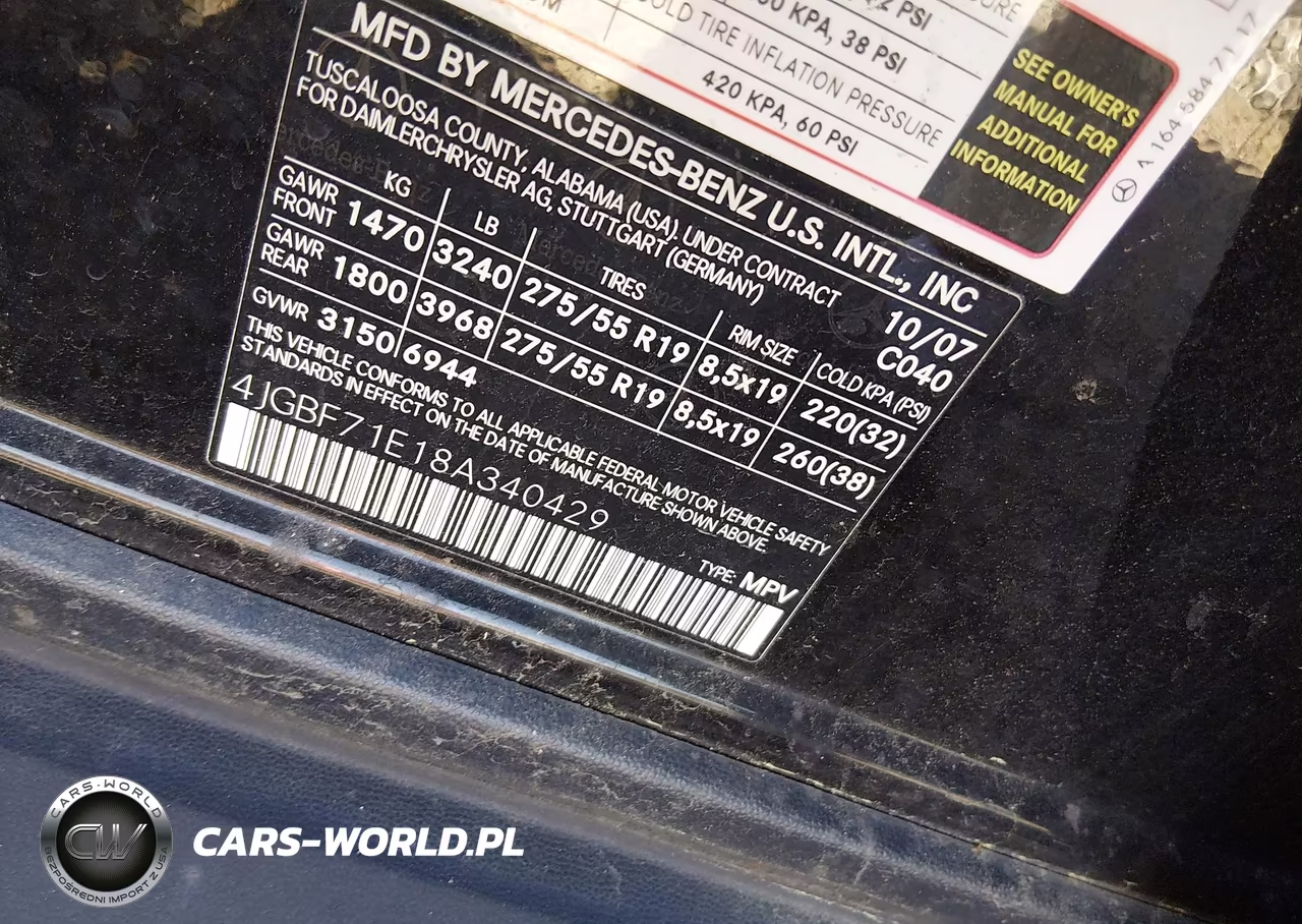 2008 Mercedes-Benz Gl 450 4Matic VIN:4JGBF71E18A340429 - 9