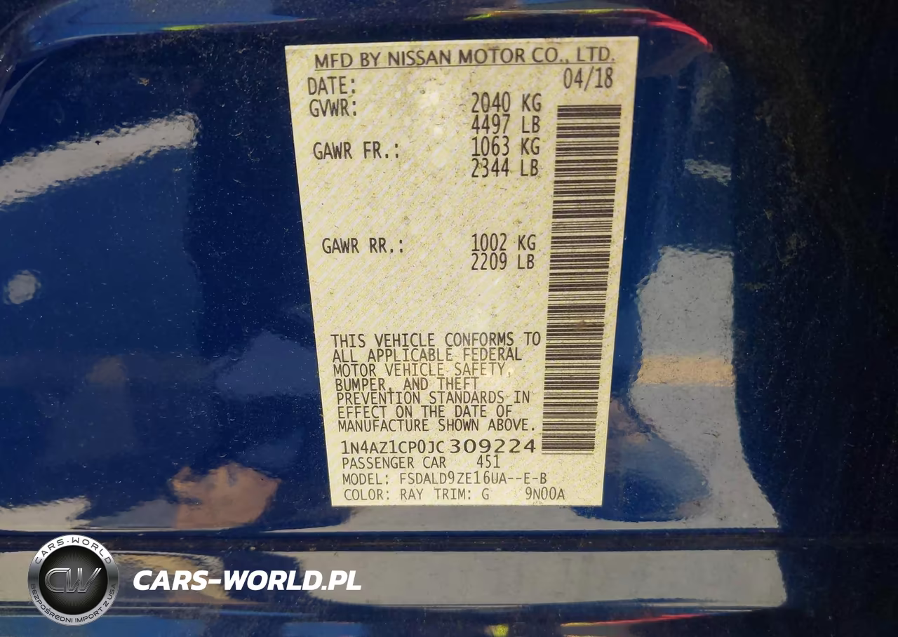 2018 Nissan Leaf Sv VIN:1N4AZ1CP0JC309224 - 8