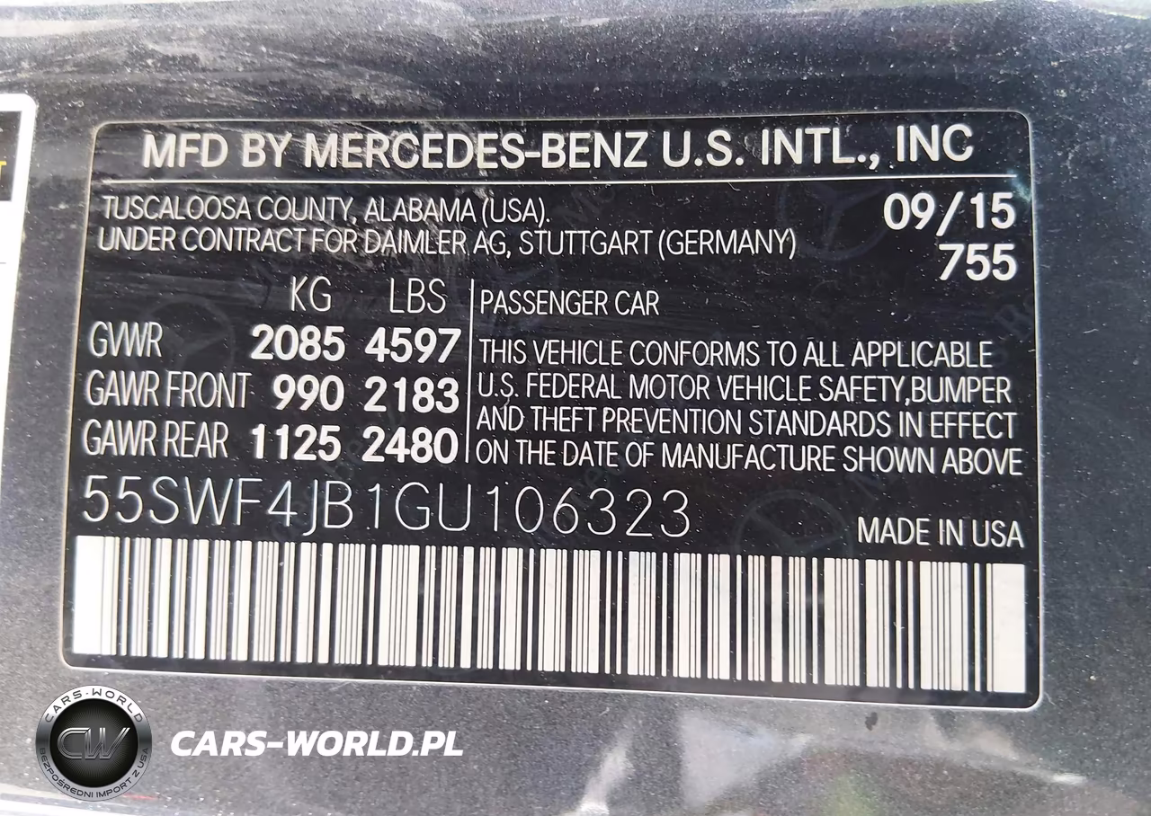 2016 Mercedes-Benz C 300 VIN:55SWF4JB1GU106323 - 9