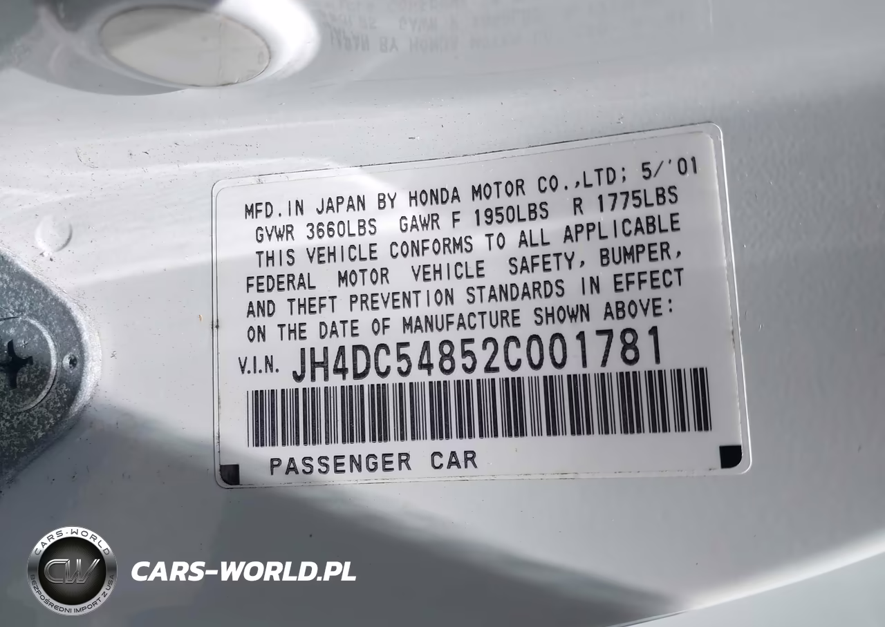 2002 Acura Rsx VIN:JH4DC54852C001781 - 9