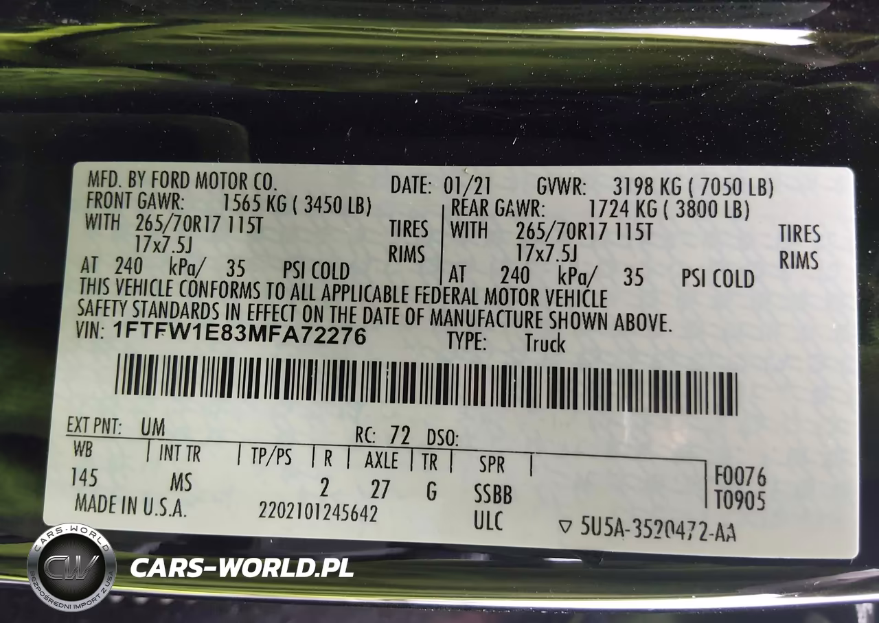 2021 Ford F-150 Xlt VIN:1FTFW1E83MFA72276 - 9