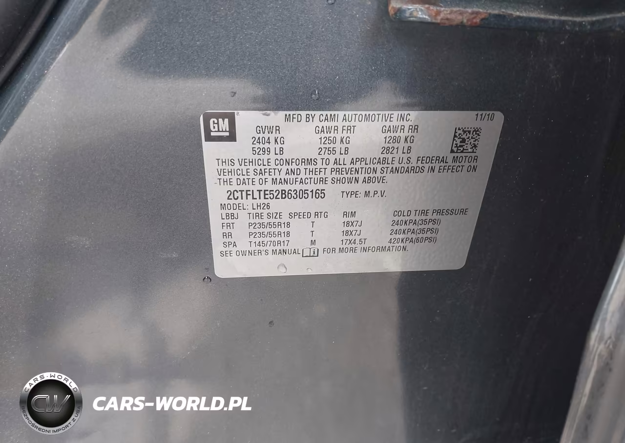 2011 GMC Terrain Sle-2 VIN:2CTFLTE52B6305165 - 9