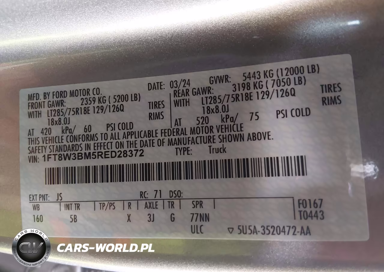2024 Ford F-350 Lariat VIN:1FT8W3BM5RED28372 - 8