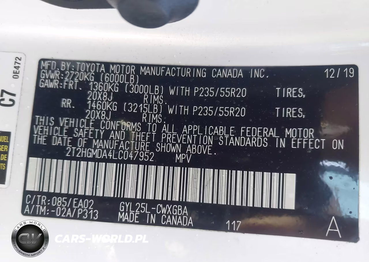 2020 Lexus Rx 450H VIN:2T2HGMDA4LC047952 - 9
