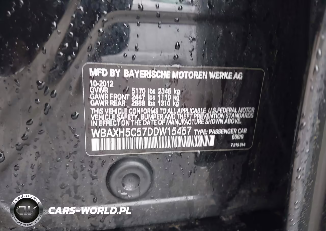 2013 BMW 528I xDrive VIN:WBAXH5C57DDW15457 - 9
