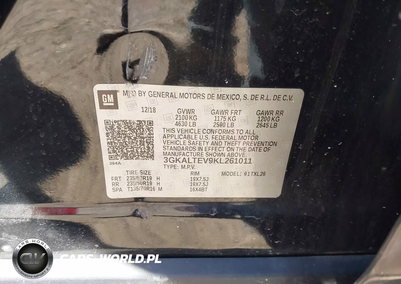 2019 GMC Terrain Sle VIN:3GKALTEV9KL261011 - 9
