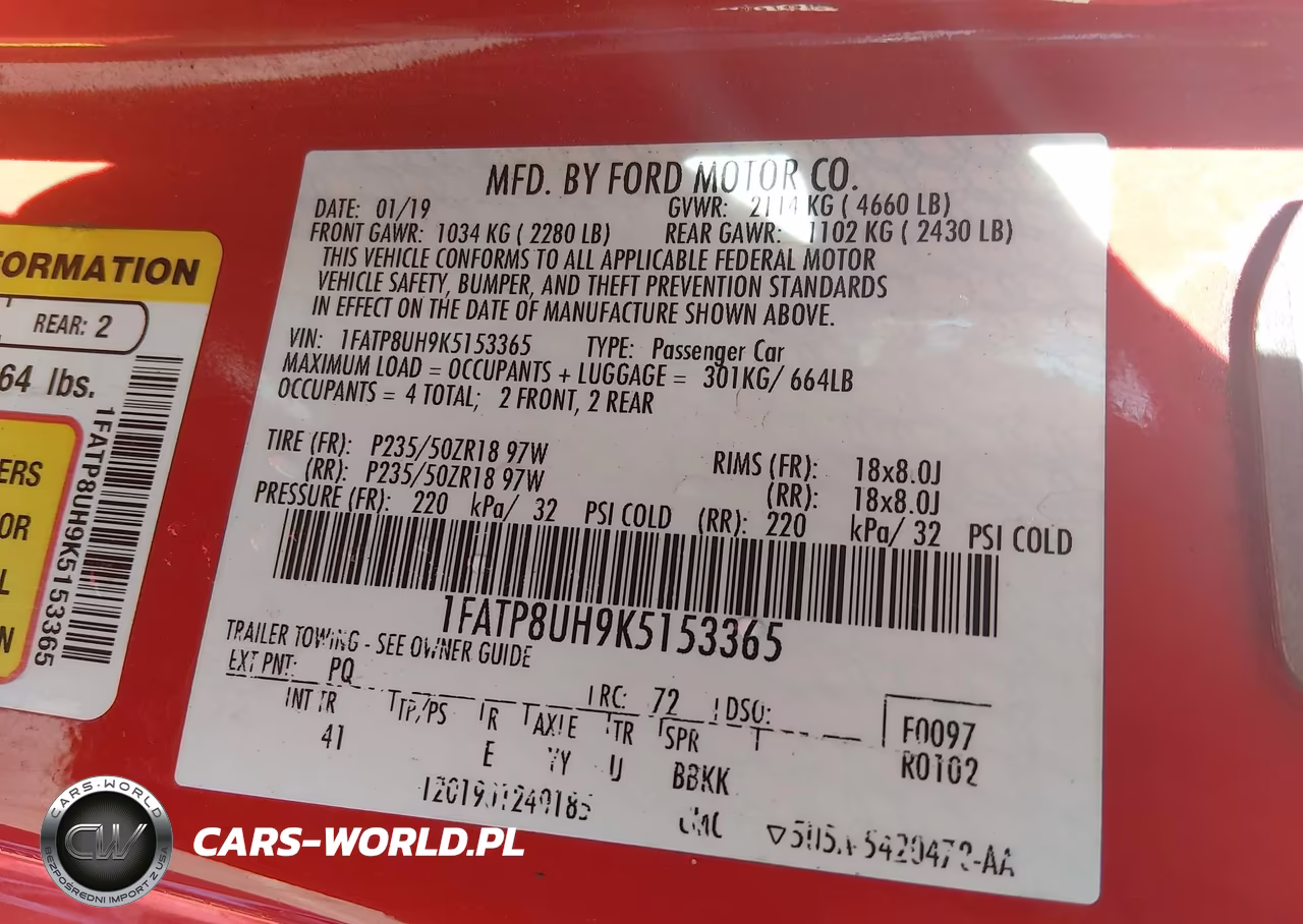 2019 Ford Mustang Ecoboost Premium VIN:1FATP8UH9K5153365 - 9