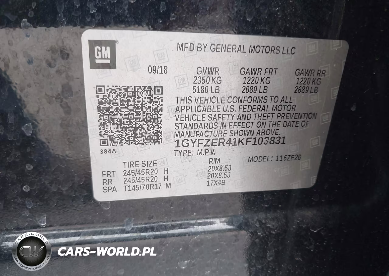 2019 Cadillac Xt4 Sport VIN:1GYFZER41KF103831 - 9