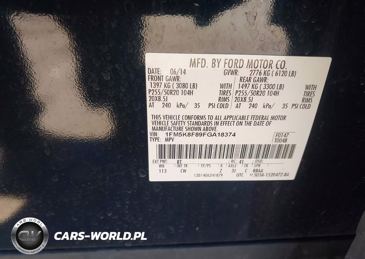 2015 Ford Explorer Limited VIN:1FM5K8F89FGA18374 - 9
