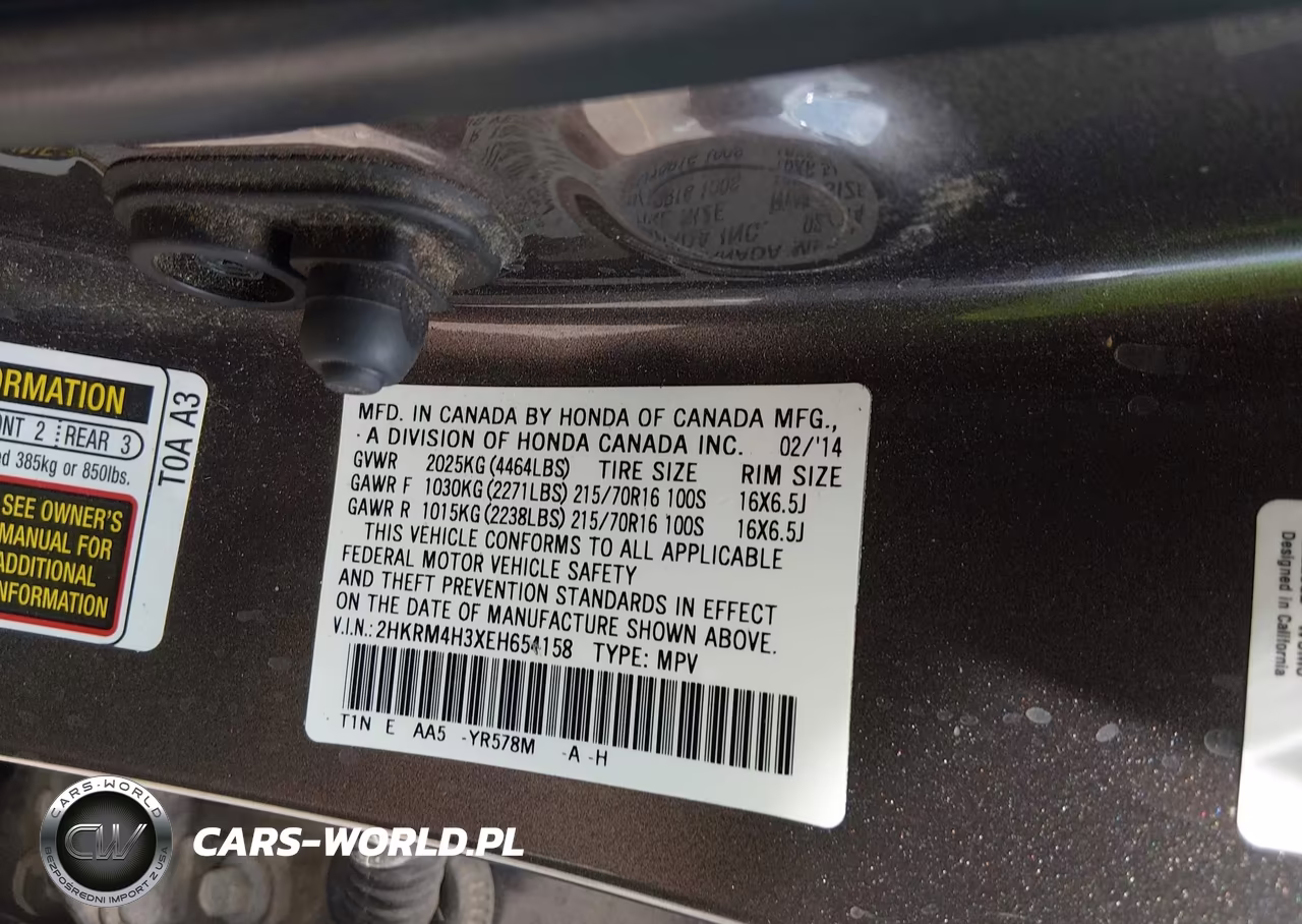 2014 Honda Cr-V Lx VIN:2HKRM4H3XEH654158 - 9